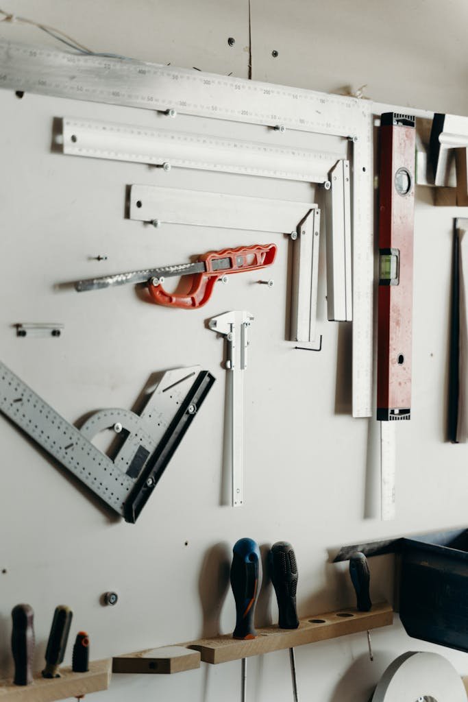 Carpentry Tools on a White Surface